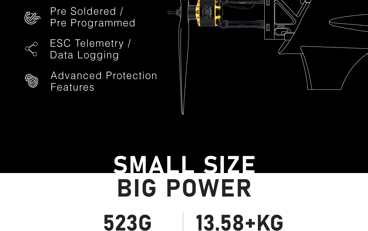 Scorpion A-5025 PNP Combo (12s / 30cc-35cc /4000w) features